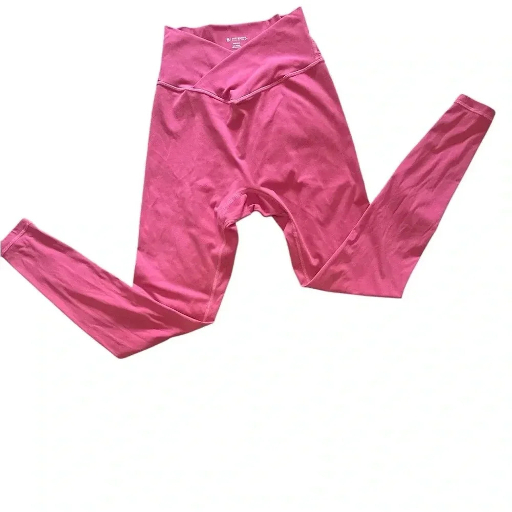Women's High-Waist Pink Stretch Leggings